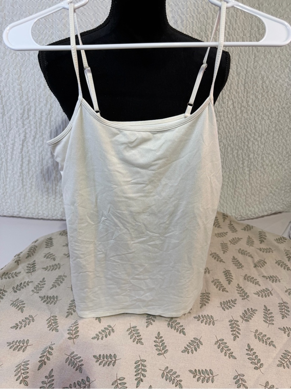 White House Black Market Cream Adjustable Strap Cami